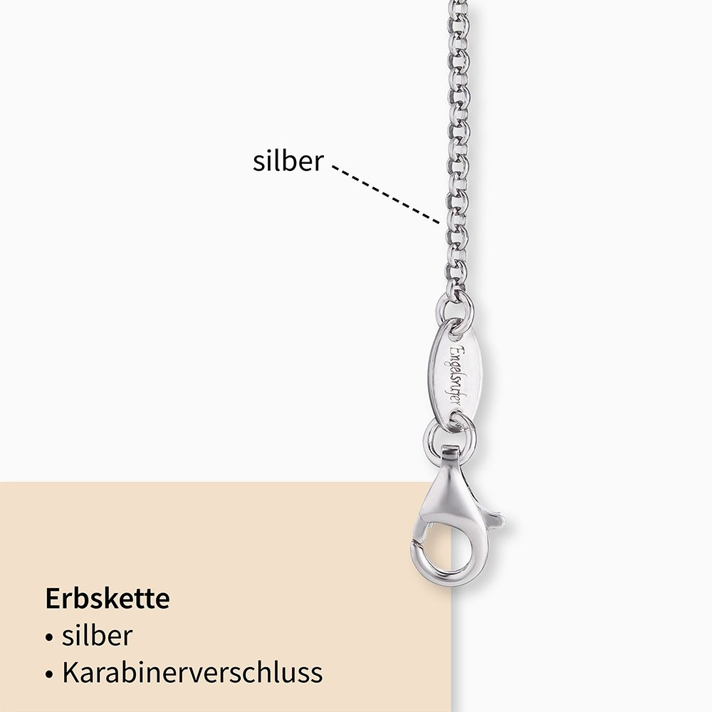 Engelsrufer Collana Donna In Argento 925 - Modello ERNO-80-15S - Lunga 80 Cm Con Ciondolo Sfere Porta Fortuna