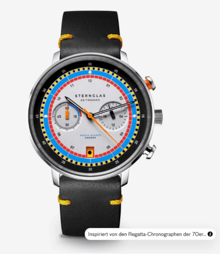 Produktbild von Sternglas-Analoguhr-S01-HC36-VI22