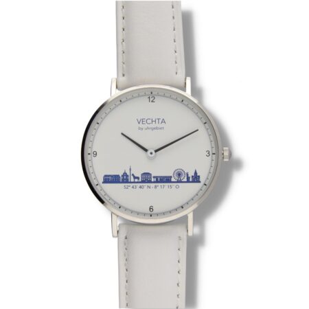 Produktbild von Vechta Uhr-Analoguhr-SilBlauLeWeiß36