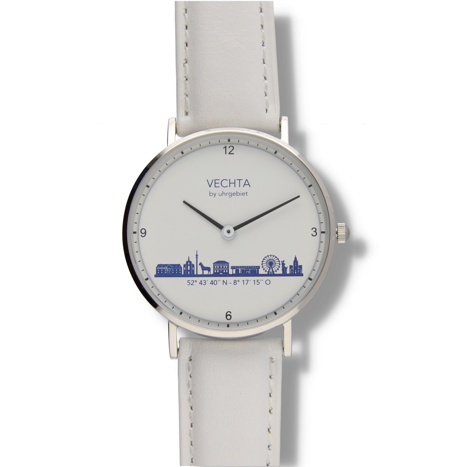 Produktbild von Vechta Uhr-Analoguhr-SilBlauLeWeiß36
