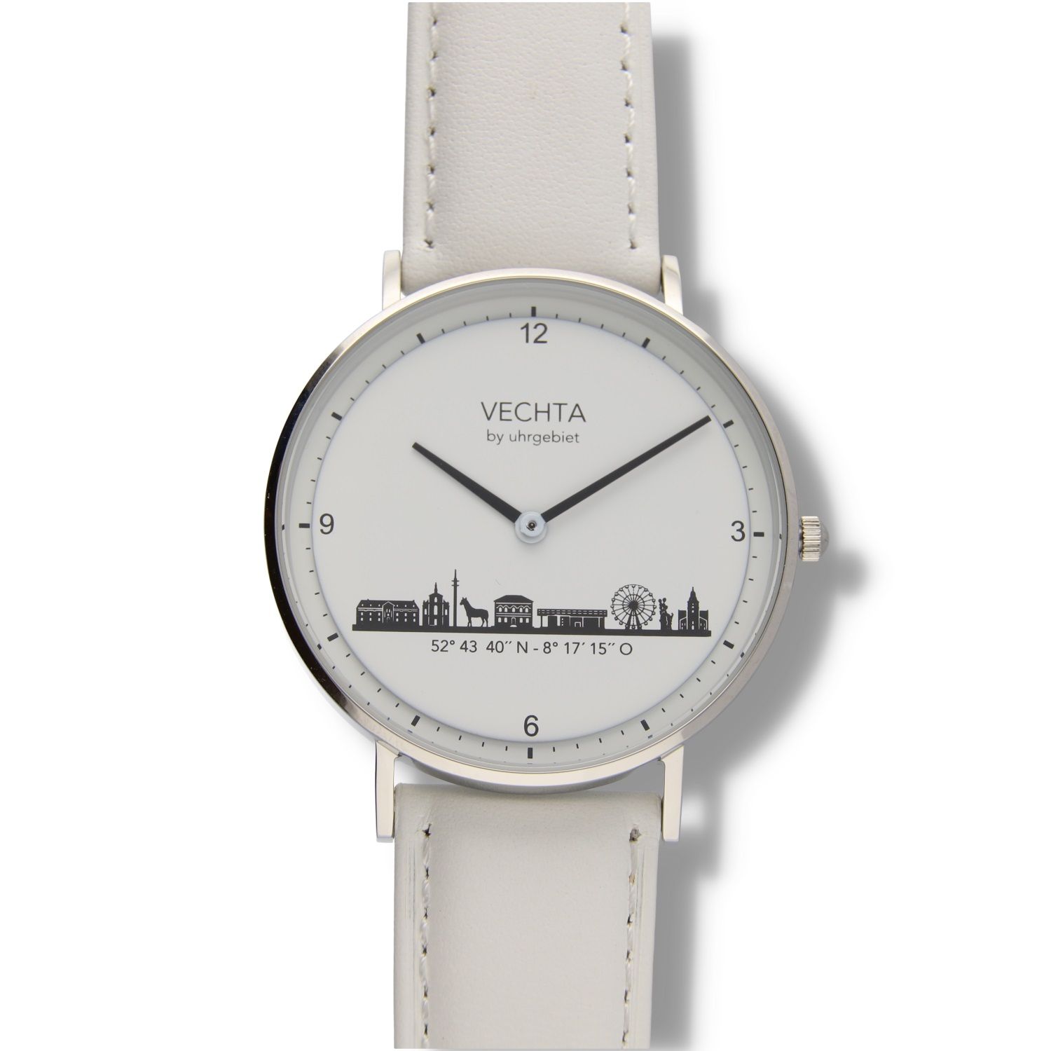 Produktbild von Vechta Uhr-Analoguhr-SilSchwLeWeiß40