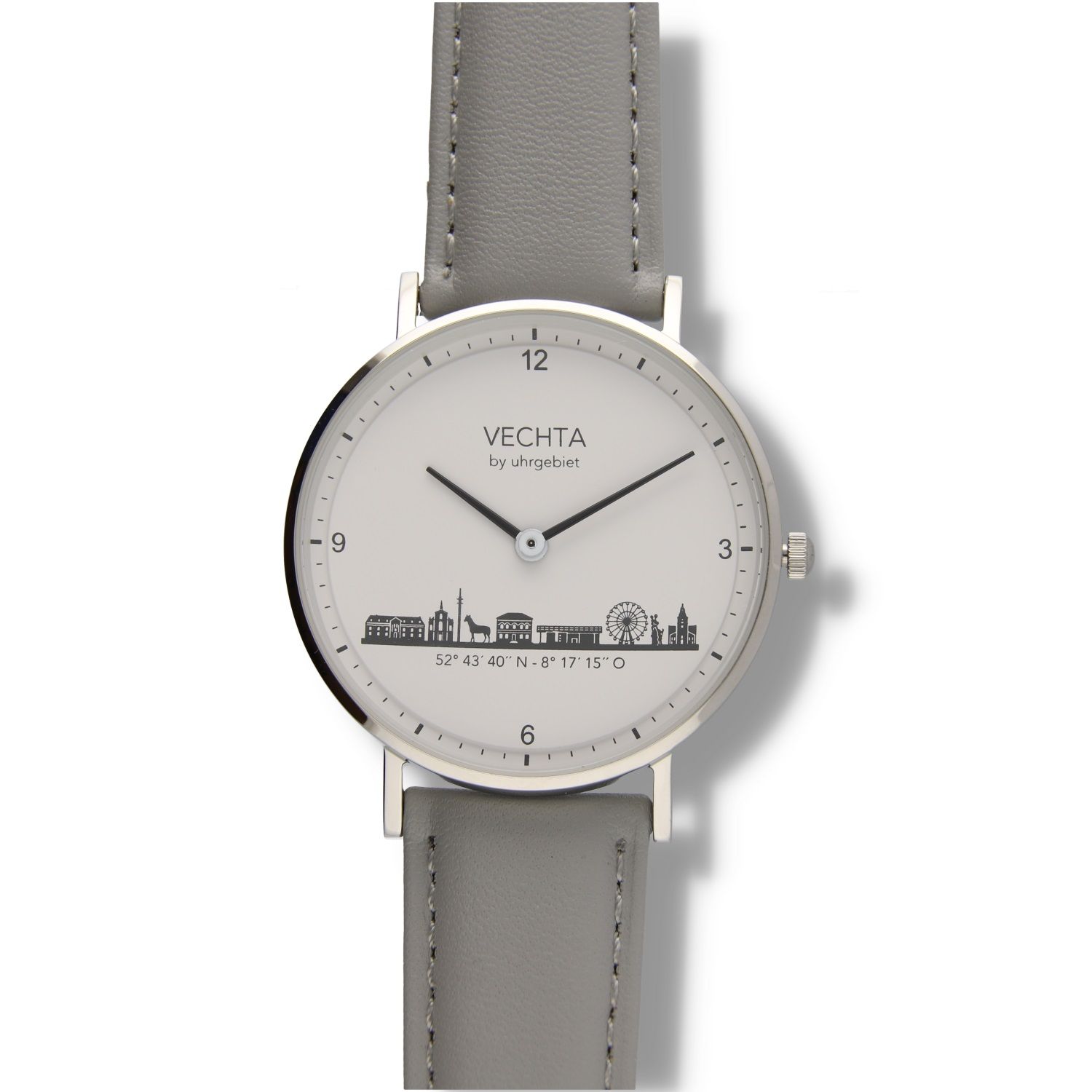Produktbild von Vechta Uhr-Analoguhr-SilGrauLeGrau36