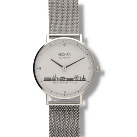 Produktbild von Vechta Uhr-Analoguhr-SilGrauMeWeiß36