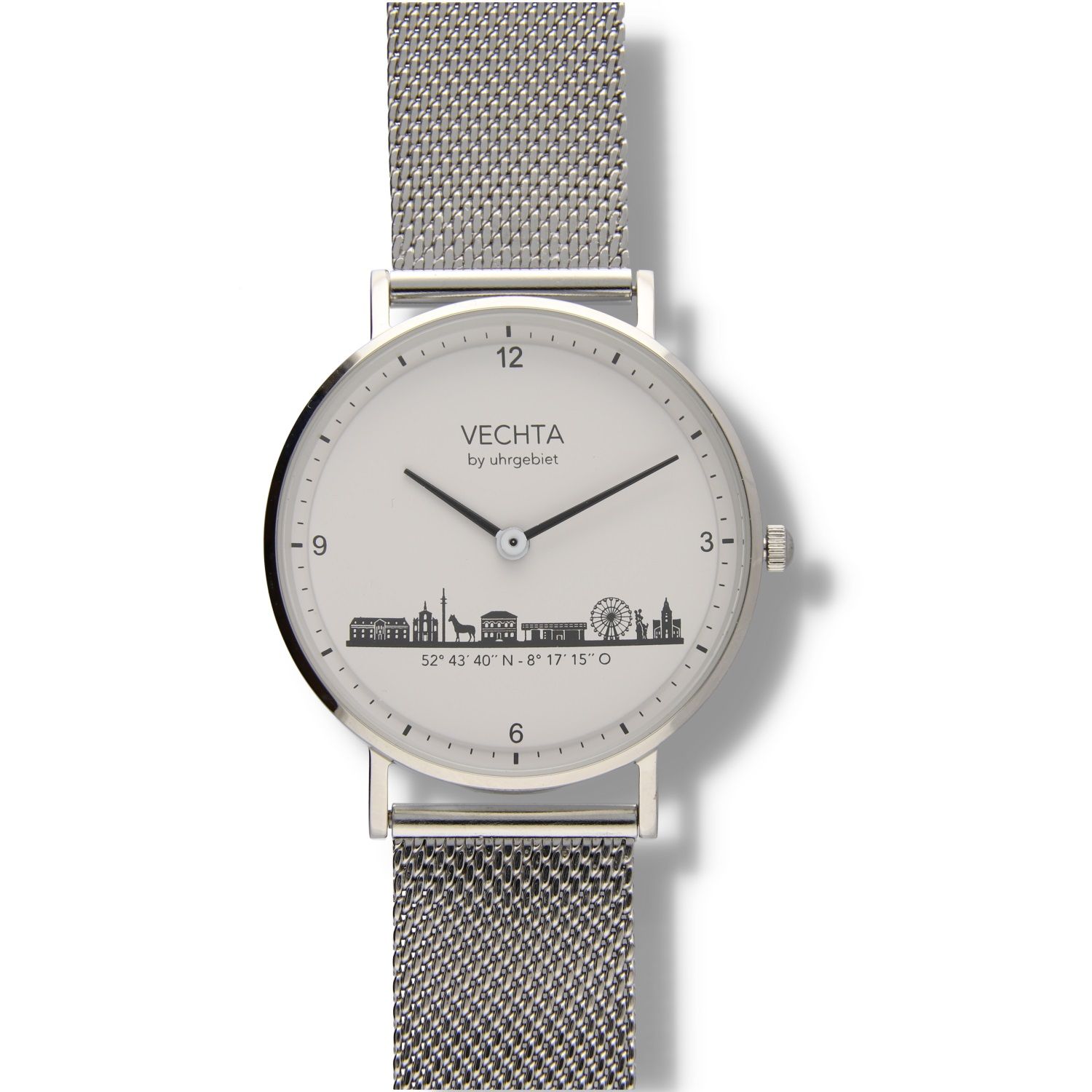 Produktbild von Vechta Uhr-Analoguhr-SilGrauMeWeiß36