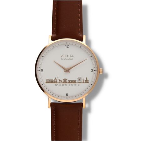 Produktbild von Vechta Uhr-Analoguhr-RoseRoseLeBraun36