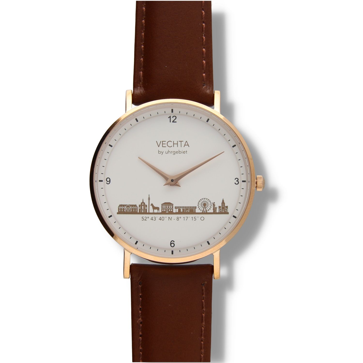 Produktbild von Vechta Uhr-Analoguhr-RoseRoseLeBraun36