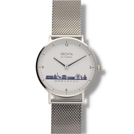Produktbild von Vechta Uhr-Analoguhr-SilBlauMeWeiß36