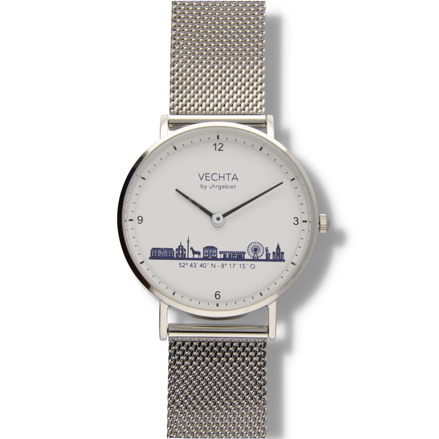 Produktbild von Vechta Uhr-Analoguhr-SilBlauMeWeiß36