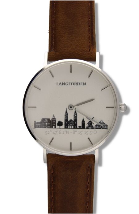 Produktbild von Langförden Uhr-Analoguhr-LangfSilSilLeBraun36