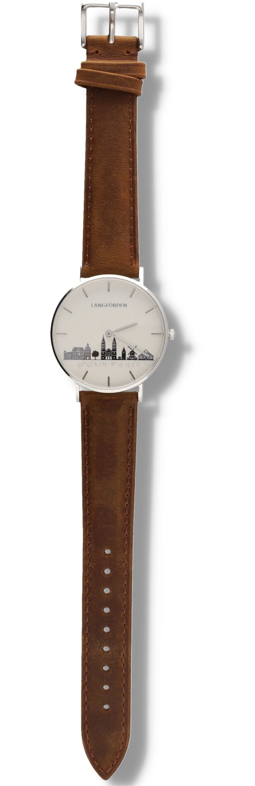 Produktbild von Langförden Uhr-Analoguhr-LangfSilSilLeBraun36