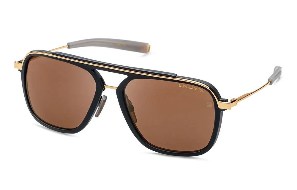Produktbild von DITA Lancier-Sonnenbrille-DLS400-57-01 col BLK-GLD